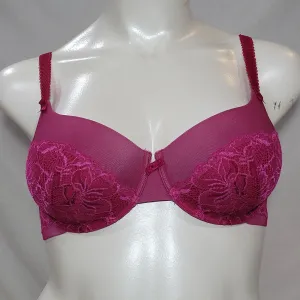 Bali 6542 Lace Desire Foam Underwire Bra 34C Gala Rose Pink NWT