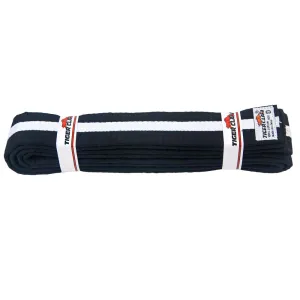 Belt - Black with White Stripe