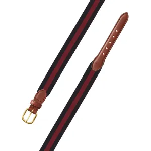 Black & Maroon Grosgrain Ribbon Children's Belt