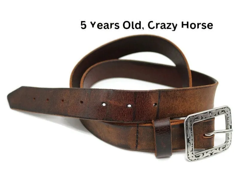 Buffalo Leather Belt "Crazy Horse"