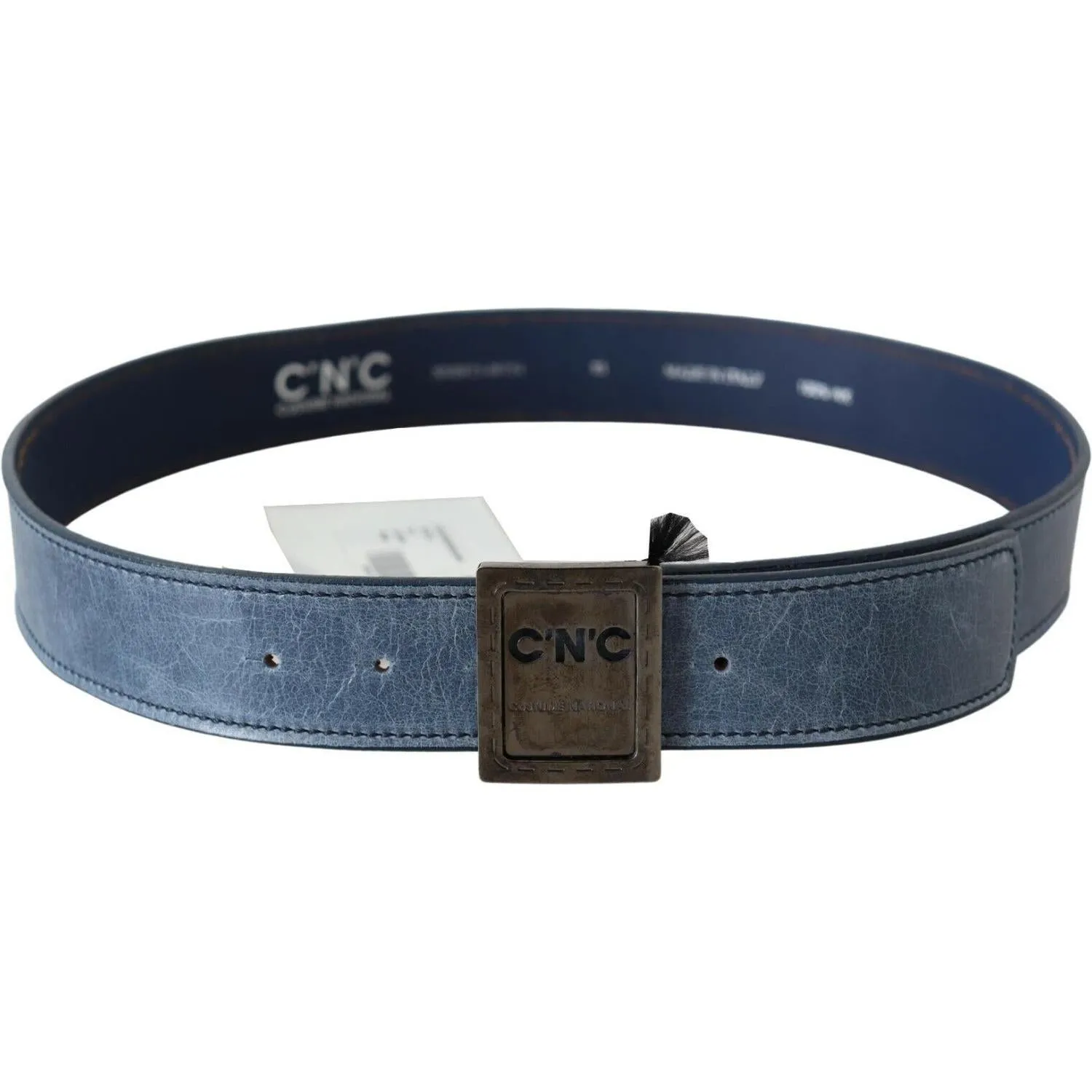 Costume National Elegant Blue Leather Fashion Belt