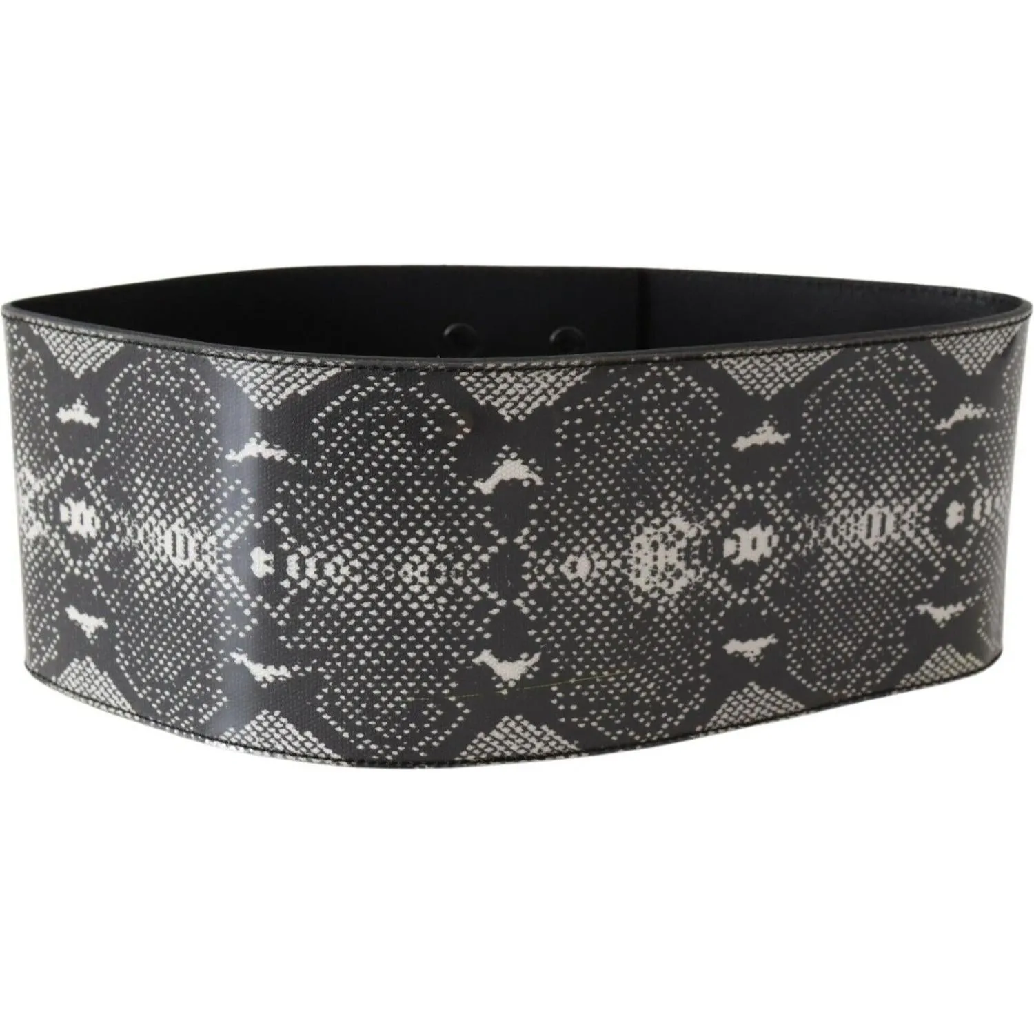 Ermanno Scervino Classic Snakeskin Motif Leather Belt