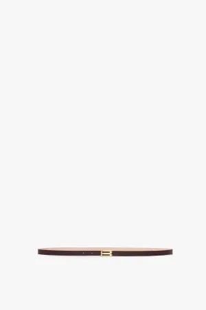 Exclusive Micro Frame Belt In Burgundy Leather