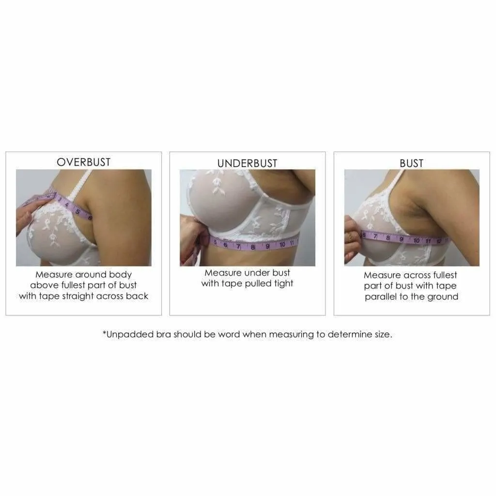 Felina 110040 Lana Embroidered Unlined Plunge Balconette UW Bra 38DDD White