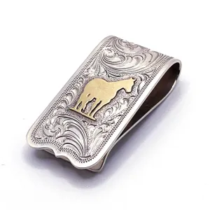 Herb Gansheimer Gold Standing Horse Money Clip