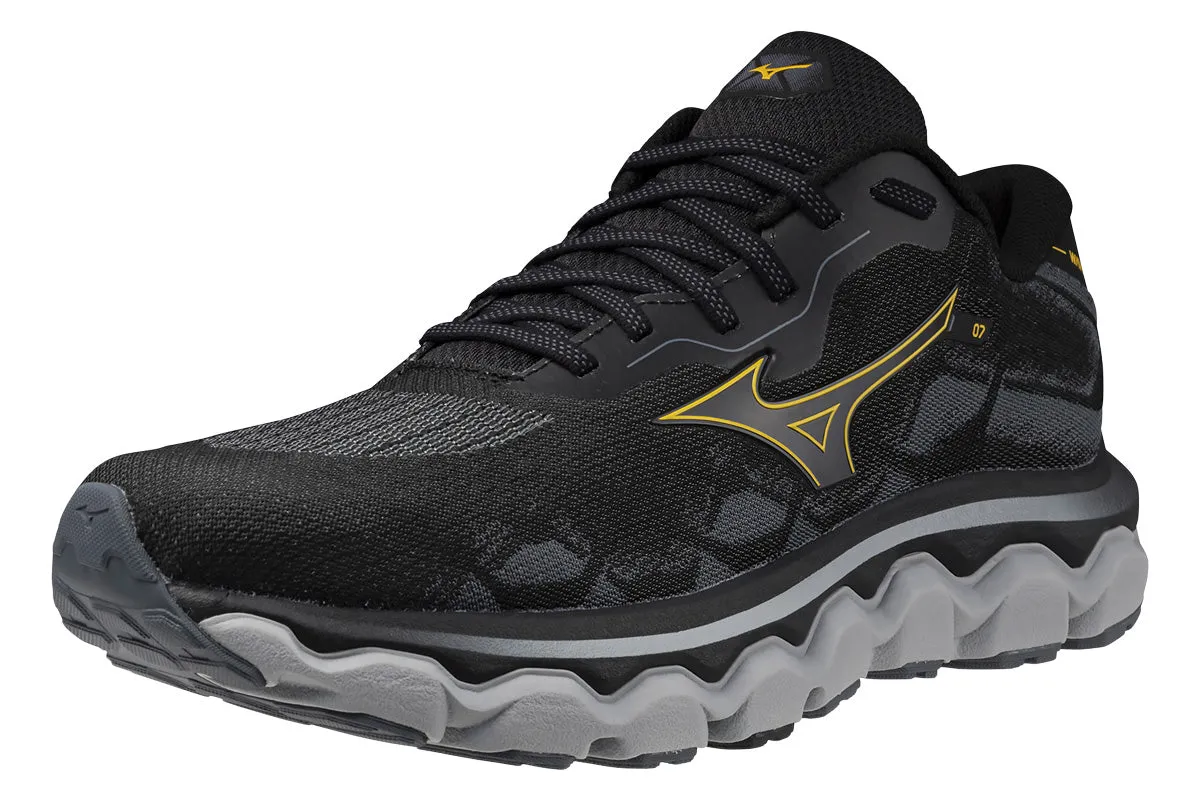 Mizuno Wave Horizon 7 2E Black/Citrus/Turbulence Mens