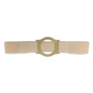 Nu-Comfort 2" Wide Beige Support Belt 2-1/4" I.D. Ring Plate 32"-35" Waist Medium, Latex-Free