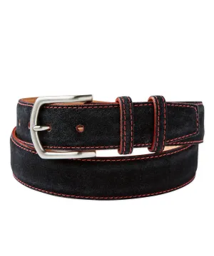 w.kleinberg Suede Belt with Contrast Stitching