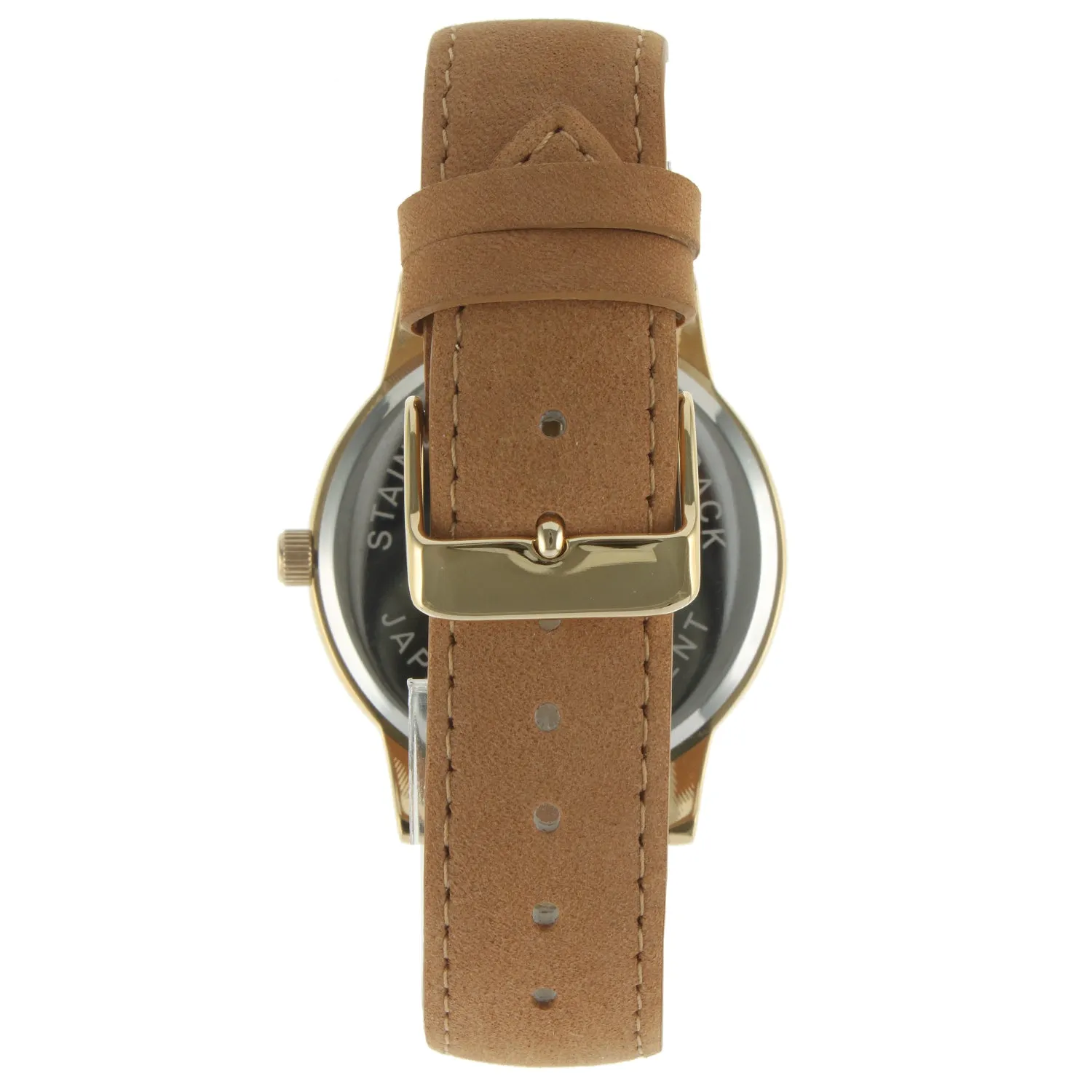 Women's 40mm Multi-Function Watch with Brown Suede Strap